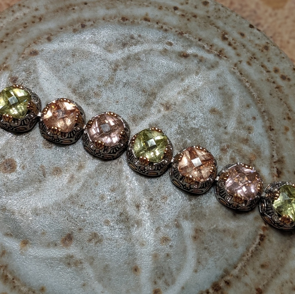 Silver Gemstone Bracelet